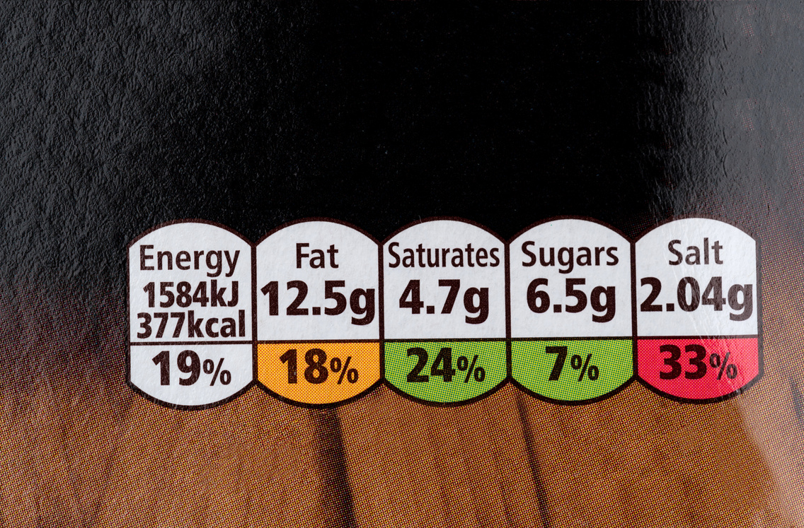 Nutrition information labels